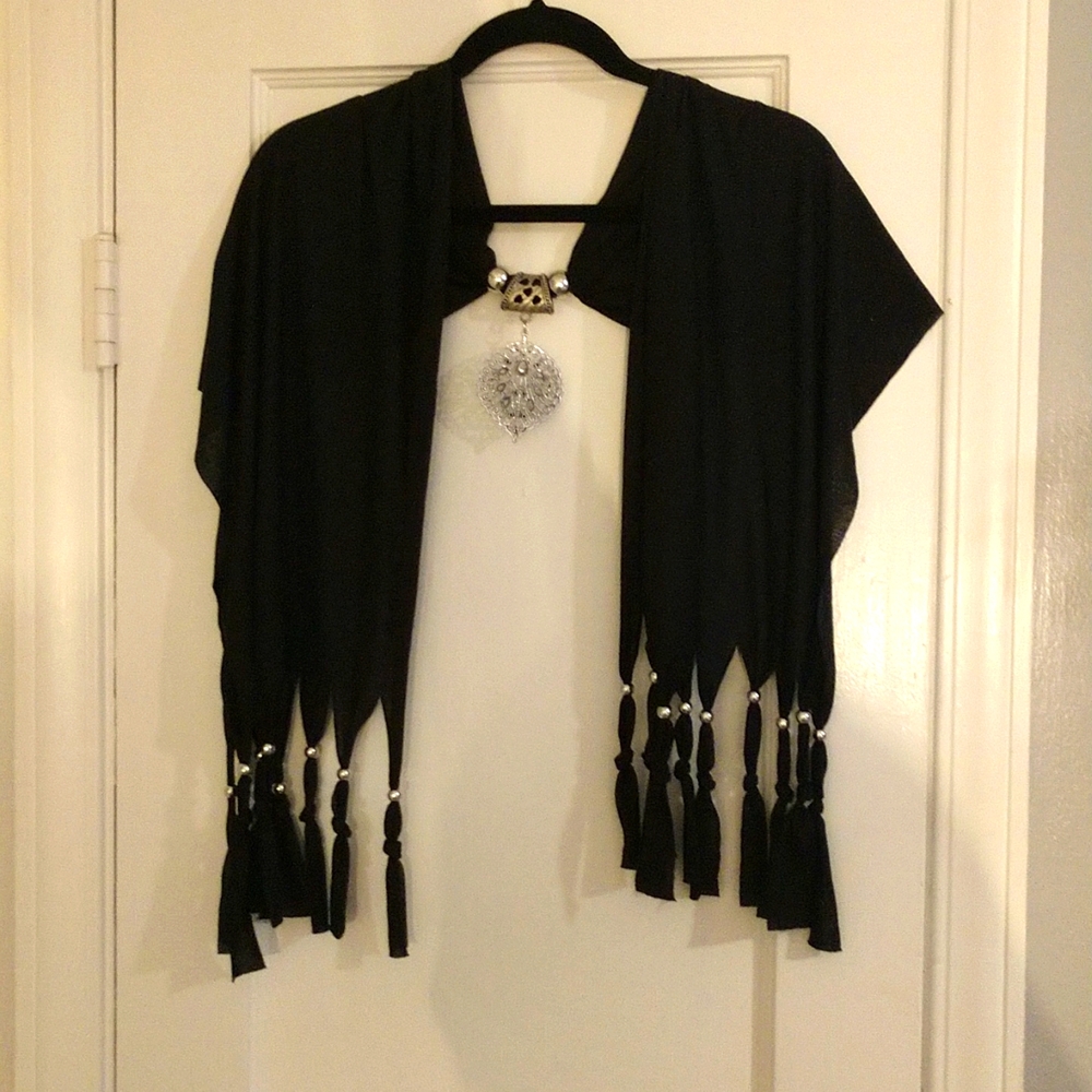 Beaded accent scarf